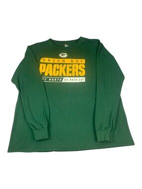 Green Bay Packers Long Sleeve Shirt, Green, Majestic, Adult Size XXL